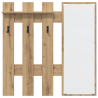 Perchero de pared Roble artesanal 100 x 10 x 100 cm 5