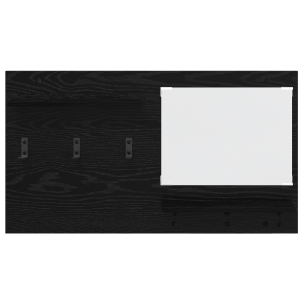 Cabideiro de Parede Carvalho Preto 90 x 10 x 50 cm M 5