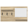 Perchero de pared con estante Roble de Sonoma 90 x 10 x 50 cm 5