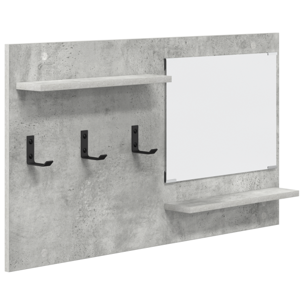 Perchero de pared con estante Gris concreto 90 x 10 x 50 cm M 2