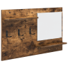 Perchero de pared con estante Roble ahumado 90 x 10 x 50 cm 2