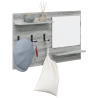 Perchero de pared con estante Gris sonoma 90 x 10 x 50 cm 3