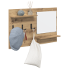 Perchero de pared con estante Roble artesanal 90 x 10 x 50 cm 3