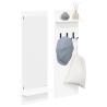 Perchero de pared Blanco 70 x 10 x 90 cm Madera contrachapada 3