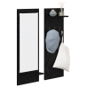 Perchero de pared con estante Roble negro 70 x 10 x 90 cm 3