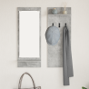 Perchero de pared con estante Gris concreto 70 x 10 x 90 cm 4