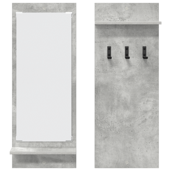 Perchero de pared con estante Gris concreto 70 x 10 x 90 cm M 5