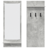 Perchero de pared con estante Gris concreto 70 x 10 x 90 cm 5