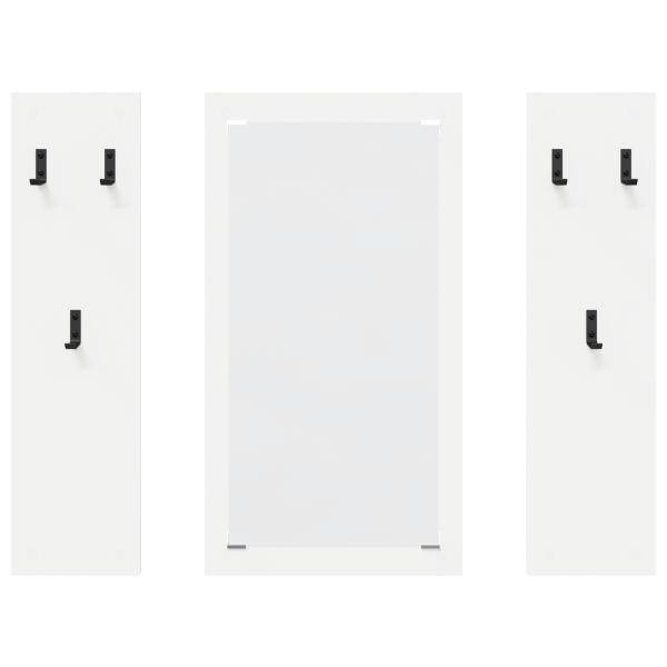 Perchero de pared Blanco 96 x 1.5 x 90 cm Madera contrachapada M 5