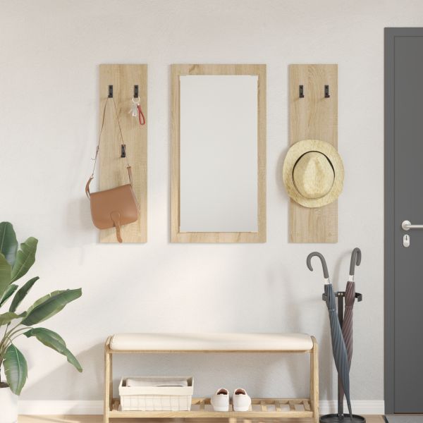 Perchero de pared Roble Sonoma 96 x 1.5 x 90 cm D