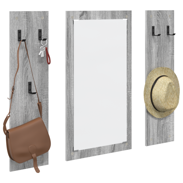 Perchero de pared Gris sonoma 96 x 1.5 x 90 cm M 3