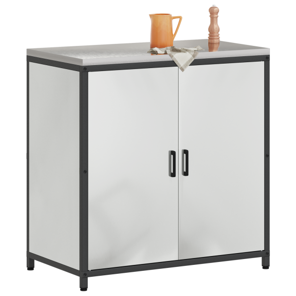 Gabinete de Almacenamiento para Cocina Plateado 60 x 50 x 92 cm M 3