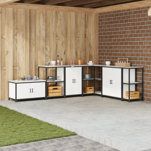 Gabinete de Almacenamiento para Cocina Blanco 60 x 50 x 92 cm D