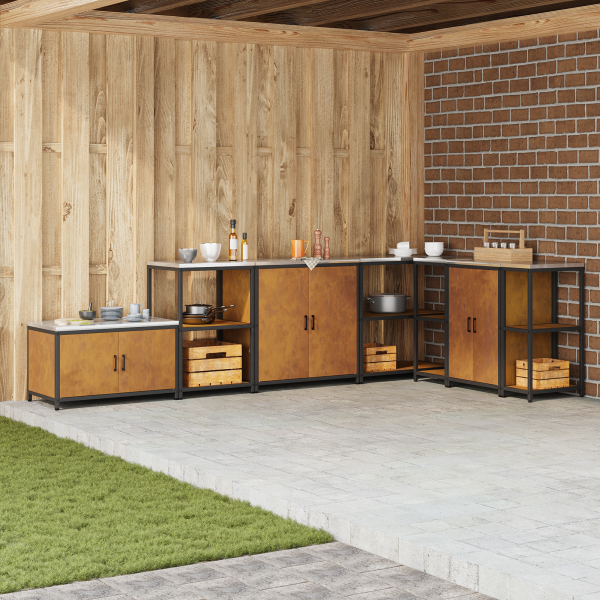 Gabinete de Almacenamiento para Cocina Oxidado 60 x 50 x 92 cm M 5