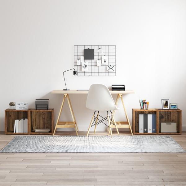 Gabinetes para TV - 4 pcs Madera Vieja - 37 x 35 x 37 cm - Madera Engineered D