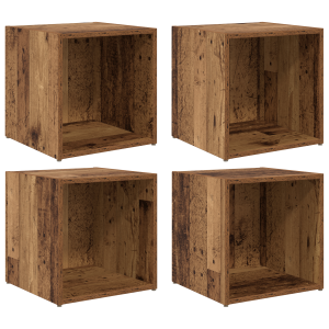 Gabinetes para TV - 4 pcs Madera Vieja - 37 x 35 x 37 cm - Madera Engineered H