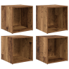 Gabinetes para TV - 4 pcs Madera Vieja - 37 x 35 x 37 cm - Madera Engineered 2