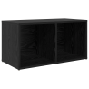 Gabinete de TV Roble negro Madera contrachapada 2