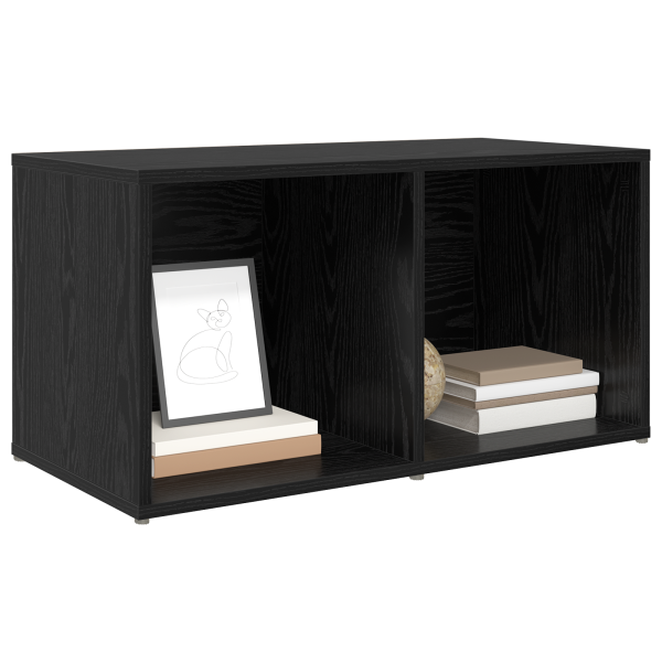 Gabinete de TV Roble negro Madera contrachapada M 3
