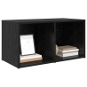 Gabinete de TV Roble negro Madera contrachapada 3