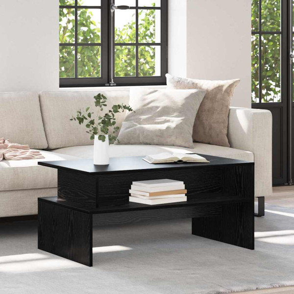 Mesa de Café Roble negro 90 x 55 x 42.5 cm Madera contrachapada D