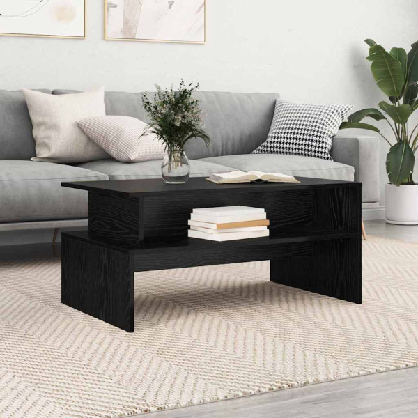 Mesa de Café Roble negro 90 x 55 x 42.5 cm Madera contrachapada M 4