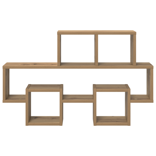 Estante de pared con estante Roble artesanal 82 x 15 x 51 cm M 5