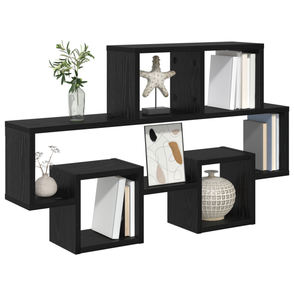 Prateleira de Parede Carvalho Preto 82 x 15 x 51 cm M 3