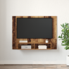 Mueble de TV de Pared Madera envejecida 120 x 23.5 x 90 cm 4