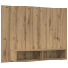 Mueble de TV de Pared Roble artesanal 120 x 23.5 x 90 cm 2
