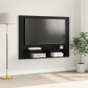 Mueble de TV de Pared Roble negro 120 x 23.5 x 90 cm 1