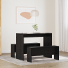 Conjunto de sala de jantar 2 pcs Carvalho Preto 97 x 47 x 75 cm 1