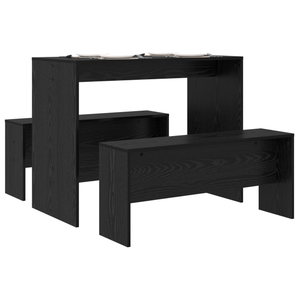 Conjunto de comedor 2 pcs Roble negro 97 x 47 x 75 cm M 3