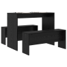 Conjunto de sala de jantar 2 pcs Carvalho Preto 97 x 47 x 75 cm 3