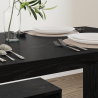 Conjunto de comedor 2 pcs Roble negro 97 x 47 x 75 cm 4