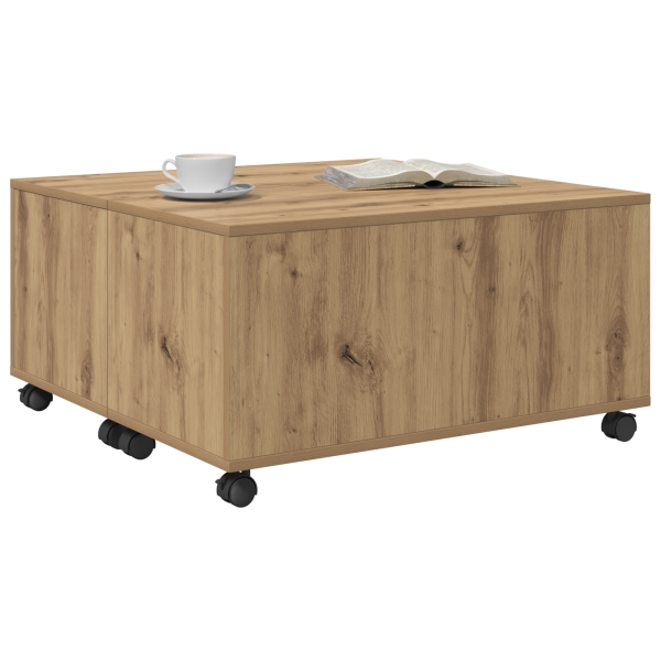 Mesa de Café Roble artisan 75 x 75 x 38 cm Madera contrachapada M 3