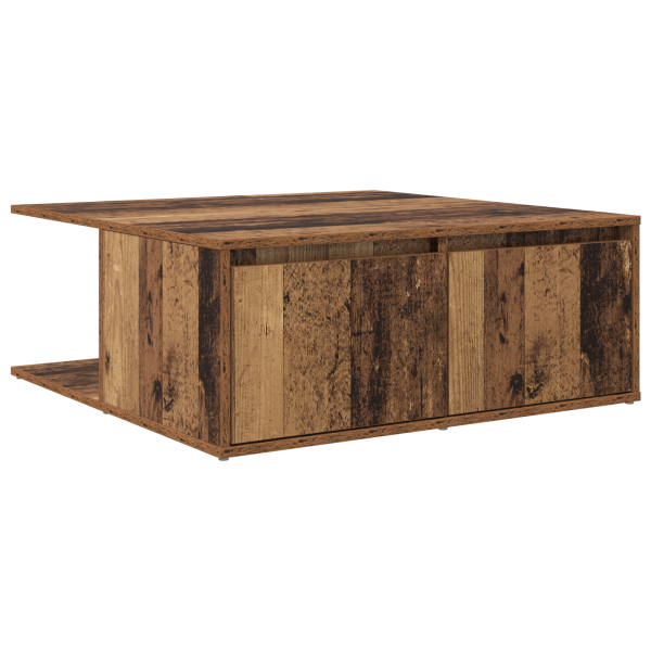 Mesa de Café con cajón con almacenamiento Madera antigua 80 x 80 x 31 cm M 2