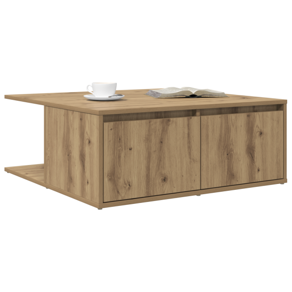 Mesa de Café Roble artisan 80 x 80 x 31 cm Madera contrachapada M 3