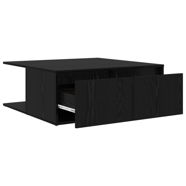 Mesa de centro com gaveta com armazenamento Carvalho preto 80 x 80 x 31 cm M 5