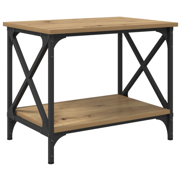 Mesa lateral Roble artisan 55 x 38 x 45 cm Madera contrachapada M 2