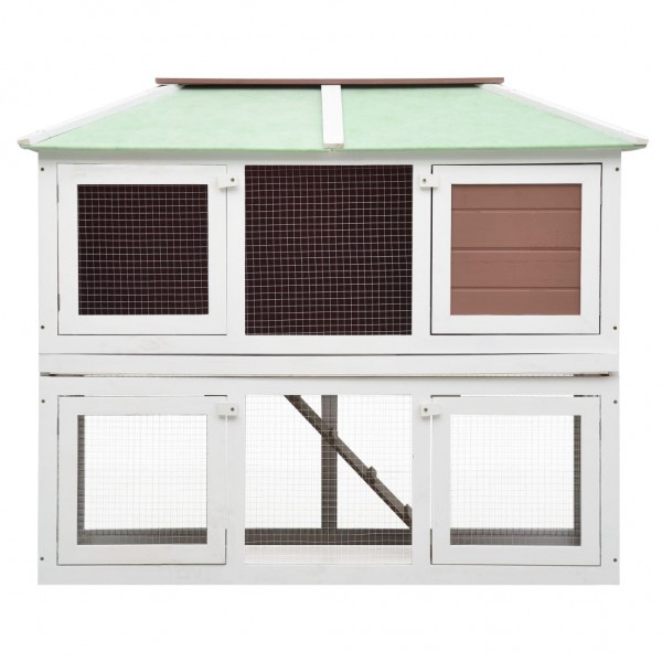 Gaiola para coelho c/ dois pisos madeira castanho M 3