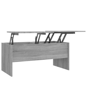 Mesa de centro madera de ingeniería gris Sonoma 102x50.5x46.5cm H
