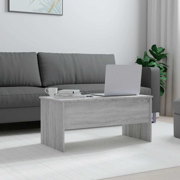 Mesa de centro madera de ingeniería gris Sonoma 102x50.5x46.5cm M 3