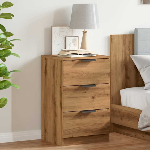 Mesa cabeceira 40x36x65 cm derivados madeira carvalho artisiano M 4