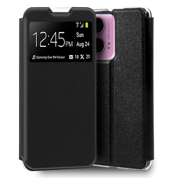 Funda COOL Flip Cover para Motorola Moto G04 / G24 Liso Negro D