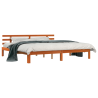 Estrutura de Cama Castanho Ceroso 200x200 cm Madeira Maciça de Pinho 3