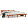 Estrutura de Cama Castanho Ceroso 200x200 cm Madeira Maciça de Pinho 4