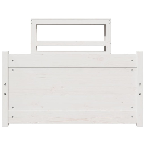 Estrutura cama c/ cabeceira sem colchão 90x190 cm branco M 4
