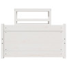 Estructura de cama con cabecero sin colchón blanco 90x190 cm 4