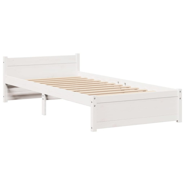 Estrutura cama c/ cabeceira sem colchão 90x190 cm branco M 5